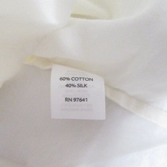 J. Jill Ivory Button Down Collared Blouse Size M - Picture 11 of 12